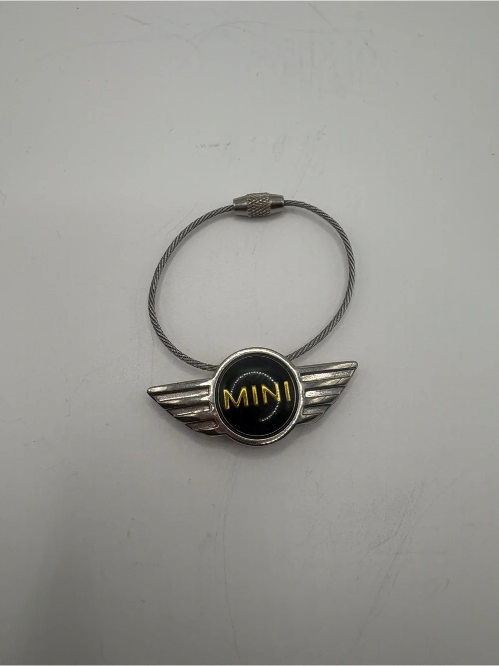 Black & Silver Winged Key Ring